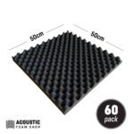 50cm Square Acoustic Foam Panels (egg crate) – 60 Pack – 5