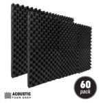 50cm Square Acoustic Foam Panels (egg crate) – 60 Pack – 5