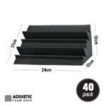 Acoustic Foam Corner Bass Trap – 40 Pack – 1
